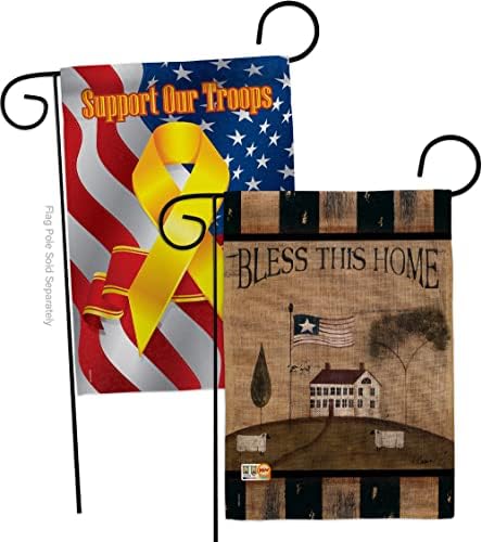 Welcome Bless This Home Burlap Garden Flags Pack Country Living Primitive Farm Western Barn American Rustic Cowboy Rural Ranch USA Vintage Applique