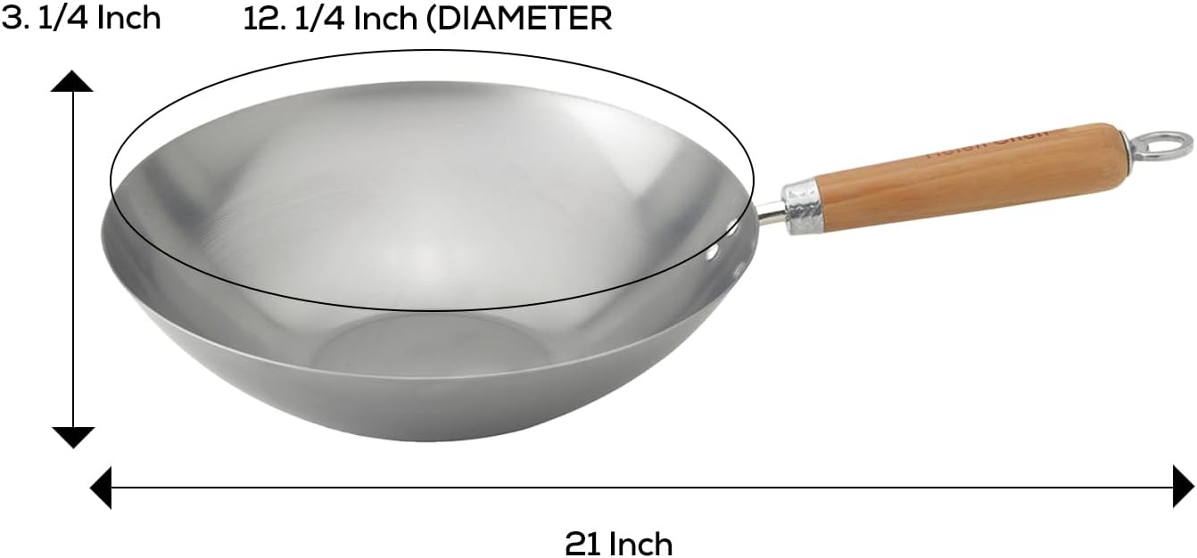 Helen's Asian Kitchen Xylan Non-Stick Wok, 12-Inch Flat Bottom Wok