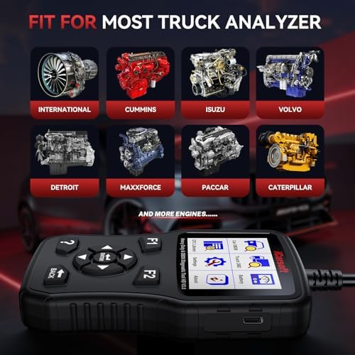 iCarsoft HD V3.0 Heavy Duty Truck Scanner Car OBD2 and Diesel All System 2-in-1 Diagnostic Scan Tool Lifetime Free Update Code Reader for Freightliner Paccar International Mack Hino Isuzu Cummins