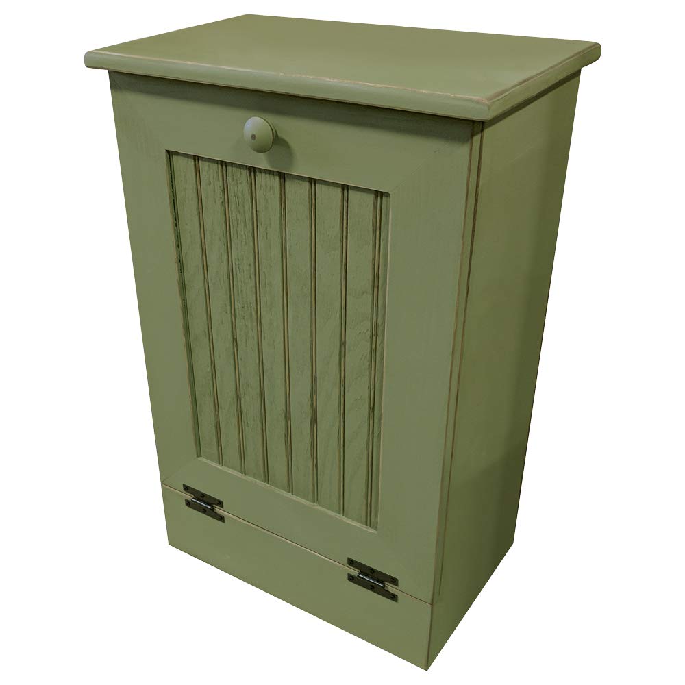 Sawdust City Tilt-Out Wooden Trash Bin Holder (Old - Black)