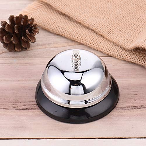 HeeYaa Call Bell 2 Packs 3.3 Inch Diameter with Metal Anti-Rust Construction, Desk Bell for Hotels, Schools, Restaurants, Reception Areas, Hospitals