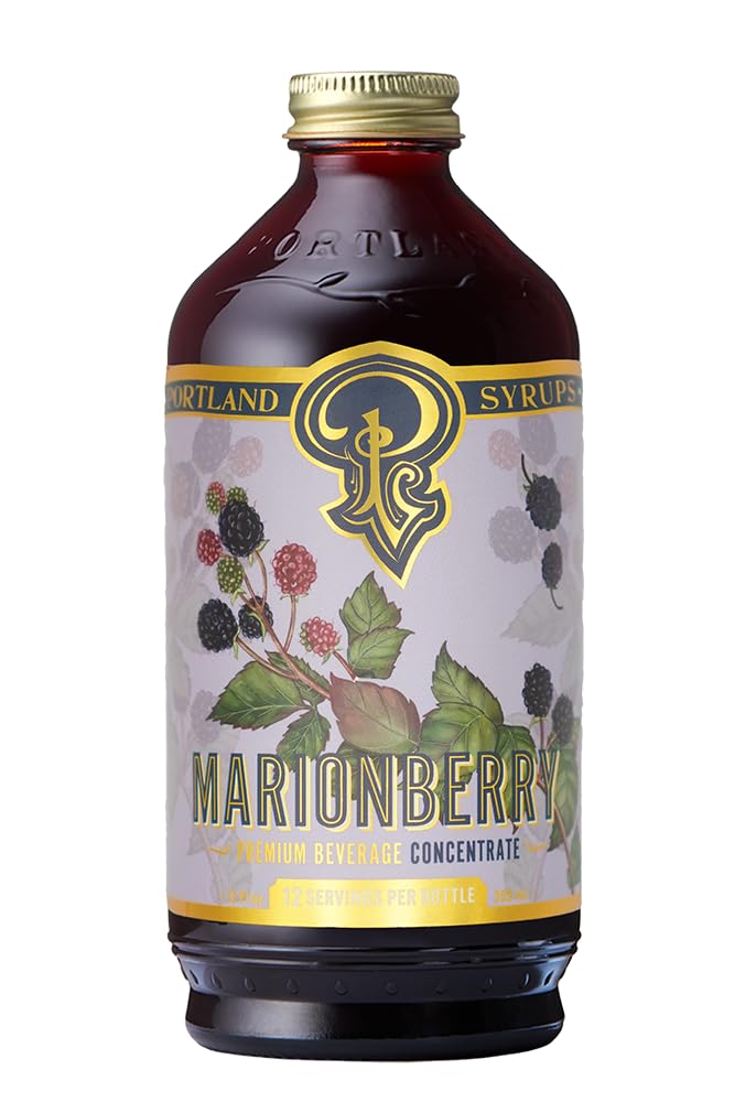 Portland Syrups Marionberry Syrup for Cocktails, 12 oz, 12 Servings
