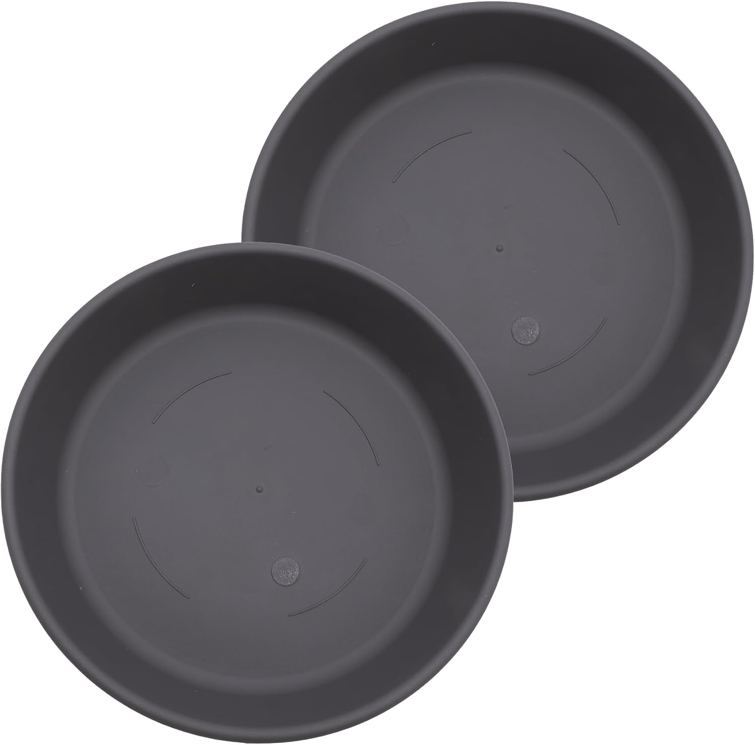 The HC Companies 14 Inch Round Plastic Classic Plant Saucer - Indoor Outdoor Plant Trays for Pots - 14"x14"x2.5" Sandstone