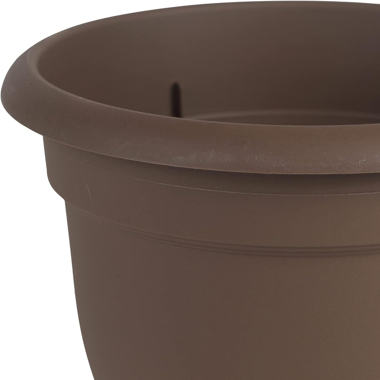 Bloem Ariana Pot Planter: 16" - Black - Durable Resin Pot, for Indoor and Outdoor Use, Gardening, Self Watering Disk Included, 6 Gallon Capacity