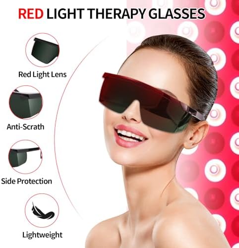FreeMascot IPL 200nm-2000nm Laser Safety Glasses for Laser Hair Removal Treatment and Laser Cosmetology Operator Eye Protection with Case (Green)