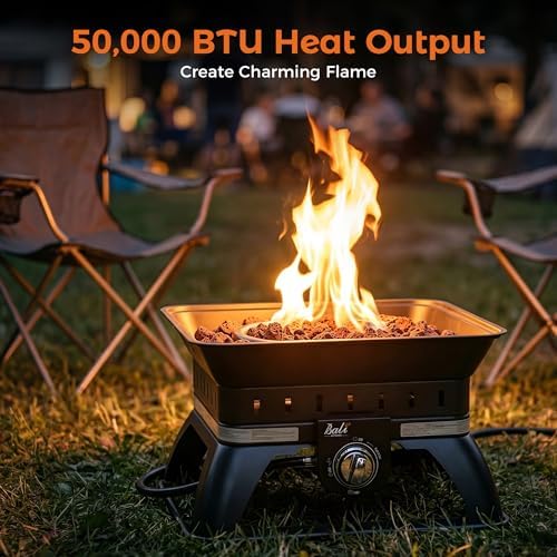 BALI OUTDOORS Propane Fire Pit Perfect for Camping | Outdoor Fire Pit for Portable Firepits for Outside Outdoor Patio