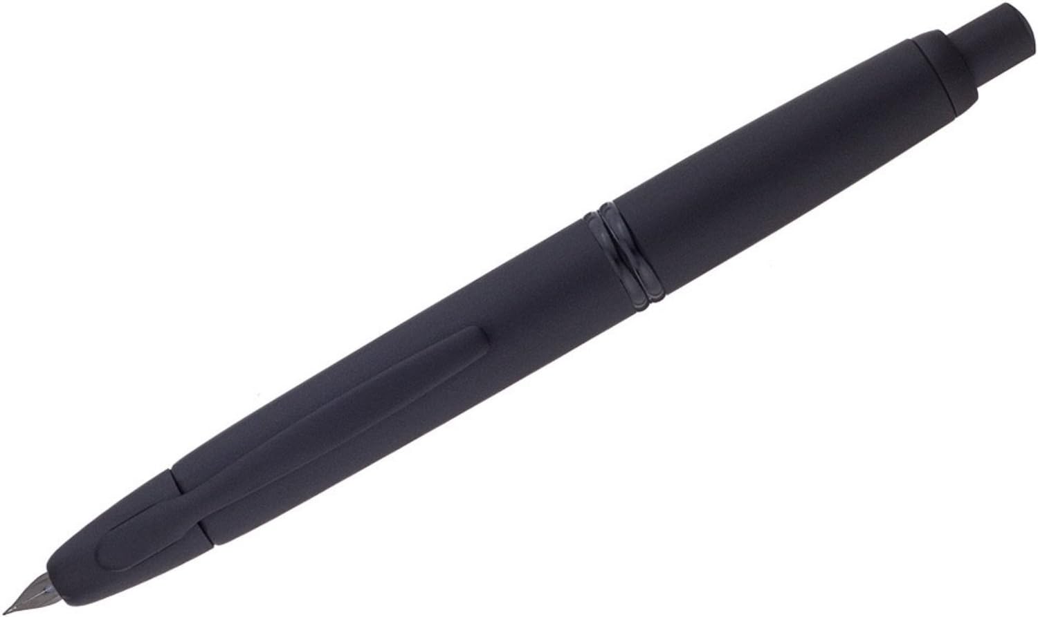 PILOT Vanishing Point Collection Refillable & Retractable Fountain Pen, Matte Black Barrel, Blue Ink, Fine Nib (60580)