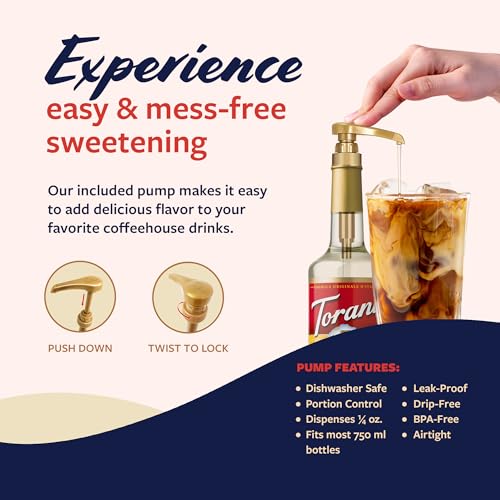 Torani Coffee Syrup, Vanilla, Caramel, and Hazelnut Variety 3-Pack, Flavoring for Drinks, Pumps Included, 25.4 Fl Oz Ea