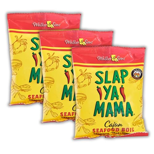 Slap Ya Mama Cajun Seafood Boil, 1 lb - Pack of 3 | 3 1 lb bags of Cajun seafood boil seasoning for crawfish, shrimp, crab, corn, potatoes, and sausage.