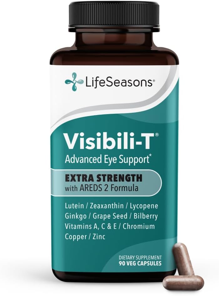 Visibili-T - Vitamin Supplement for Eye Health & Vision Support - Carrot Root, Chromium, Bilberry, Ginkgo Biloba, Grape Seed Extract, Lycopene, Vitamin A, Lutein & Zeaxanthin - 60 Capsules