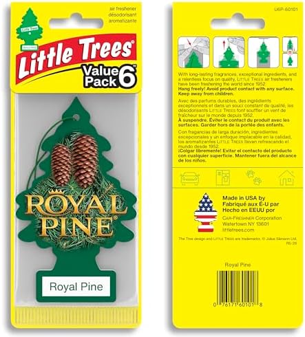 LITTLE TREES Car Air Freshener | Hanging Tree Provides Long Lasting Scent for Auto and Home | Royal Pine, 24 Air Fresheners