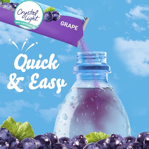 Crystal Light Drink Mix, 6 Pitcher Packets Concord Grape , 2.01 oz | for Flavorful Hydration and Shareable Refreshment Zero Sugar, Low Calorie No Caffeine