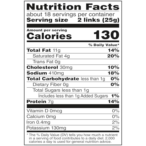 Duke's Pork Original Smoked Shorty Sausages, 7g Protein Per Serving, 4 oz. (Pack of 8)