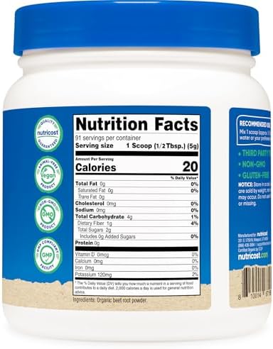 Nutricost Organic Beet Root Powder (1 LB) Certified USDA Organic