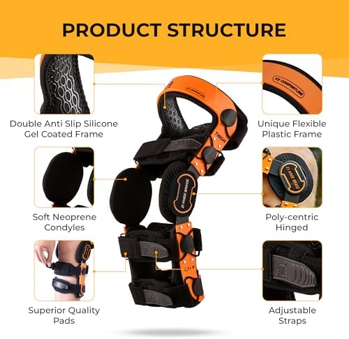 Z1 K2 Knee Brace – Ideal for Prevention PCL ACL MCL LCL/Meniscus Tear/OA/Arthritis/Osteoarthritis/Ligament Tear/Running/Sports Injury/Joint Pain/Offloader ~ Men ~ Women (S6)