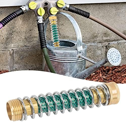 Hourleey Garden Hose Protector, Hose Extension Adapter with Coil Spring, 2 Pack