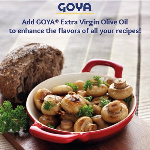 Goya Extra Virgin Olive Oil, Polyphenol Rich, Pressed, Pack of 2, 34 fl oz | Cold Pressed, Evoo Extra Virgin Olive Oil for Cooking, Polyphenol Rich