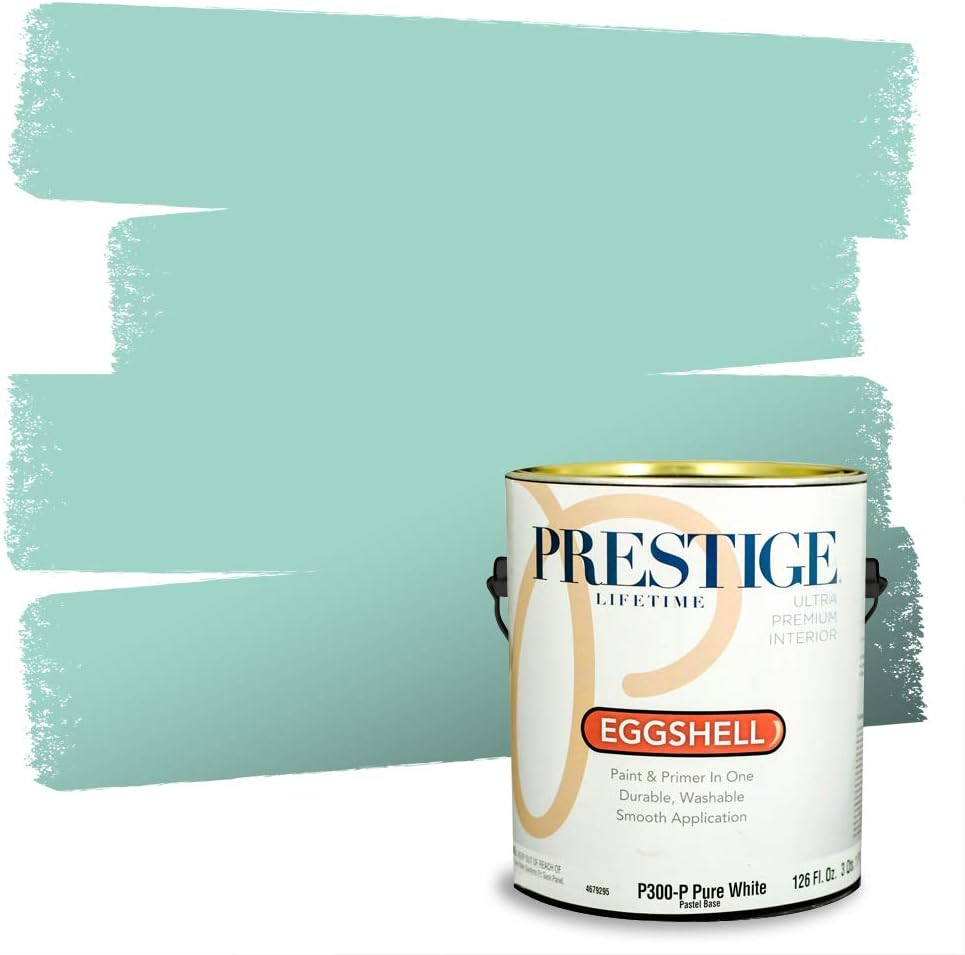 PRESTIGE Paints Exterior Paint and Primer In One, 1-Gallon, Semi-Gloss, Comparable Match of Sherwin Williams* Electric Lime*