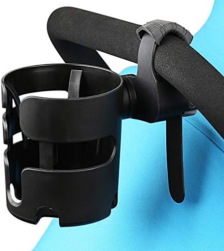 Accmor Stroller Cup Holder with Adjustable Strap, 360 Degree Rotatable Universal Cup Holder for Uppababy, Nuna, Doona Stroller