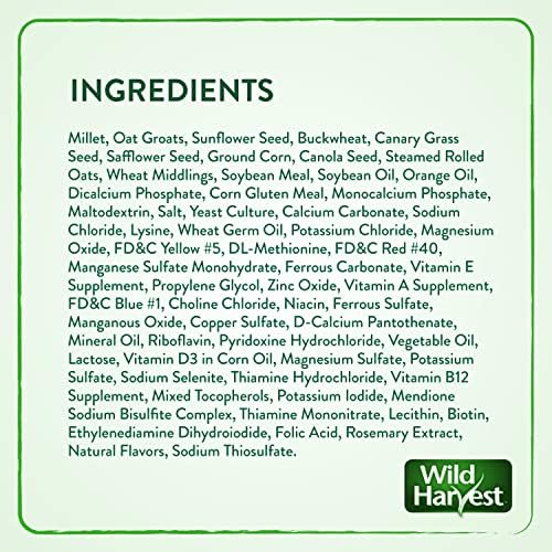 Wild Harvest Daily Blend Nutrition Diet, 2 Pounds, Bird Food for Cockatiels, Lovebirds and Small Hookbills