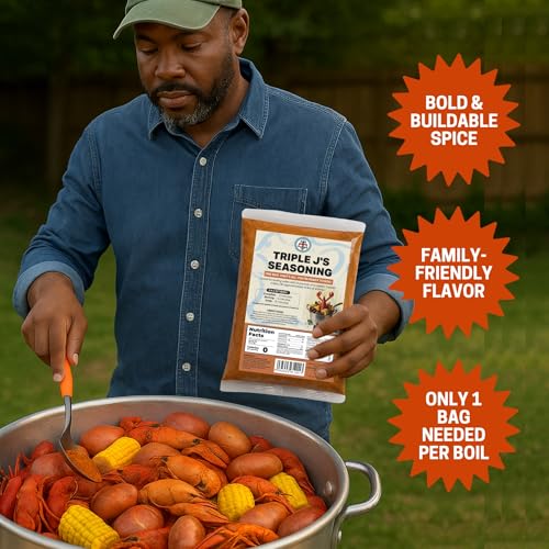 Triple J's Authentic Louisiana Crab Boil Seasoning, Seafood Boil, 1 lb