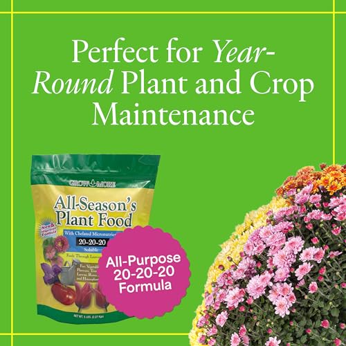 Grow More 20-20-20 Water Soluble Fertilizer - 25lb Bag of All Purpose Fertilizer for Exceptional Crop Yields - All Purpose Plant Food for Vegetables, Flowers, Trees, Shrubs, and Houseplants