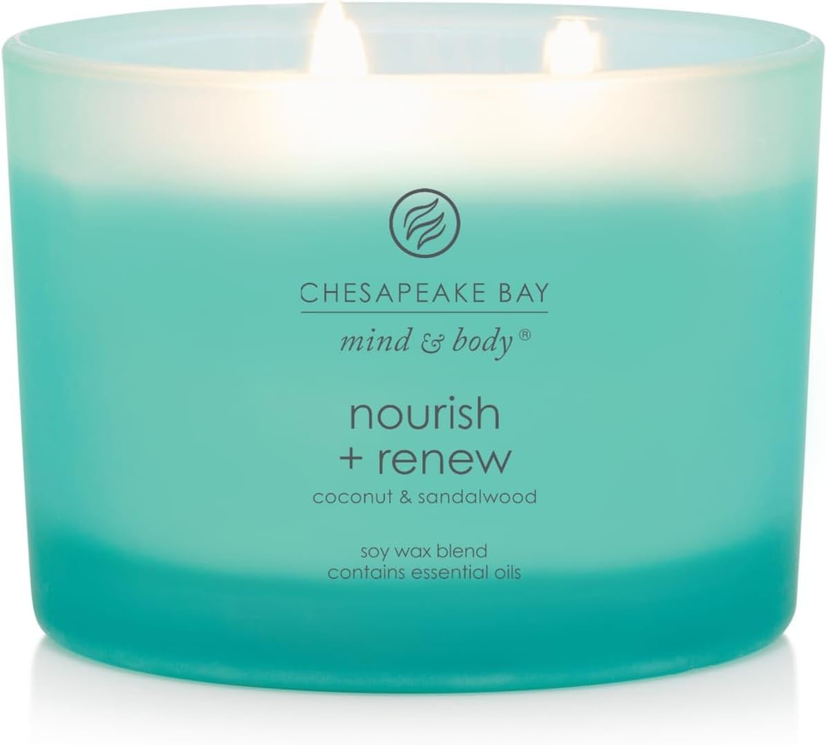 Chesapeake Bay Balance + Harmony Scented Candle Water Lily Pear Fragrance 50 Hours Burn Time Warm & Decorative Soy Wax Blend