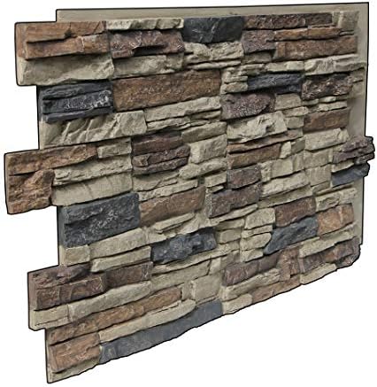 Lightning Ridge 48 in. x 24 in. Class A Fire Rated Faux Stone Siding Panel Finished Nature Spirit