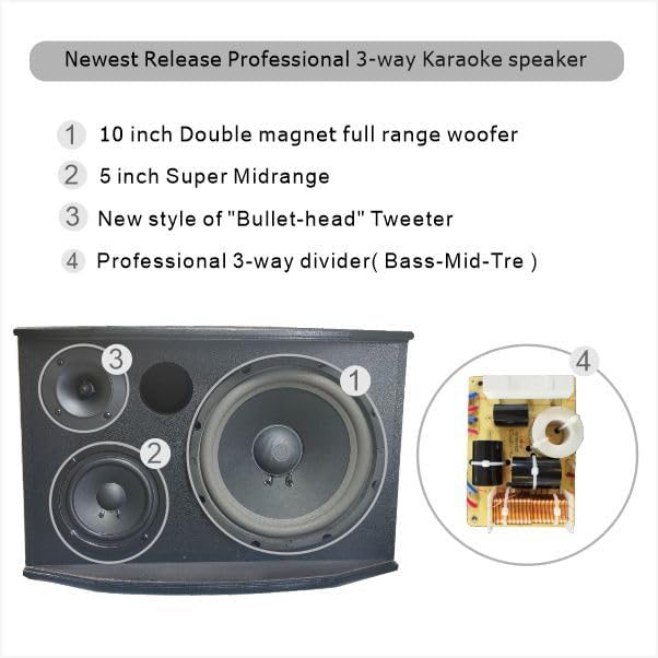 Professional 2500W YouTube Karaoke System | 4-in-1 Touchscreen Karaoke Amplifier with Android, Bluetooth, Anti-Feedback Mixer, 2 Wireless Microphones