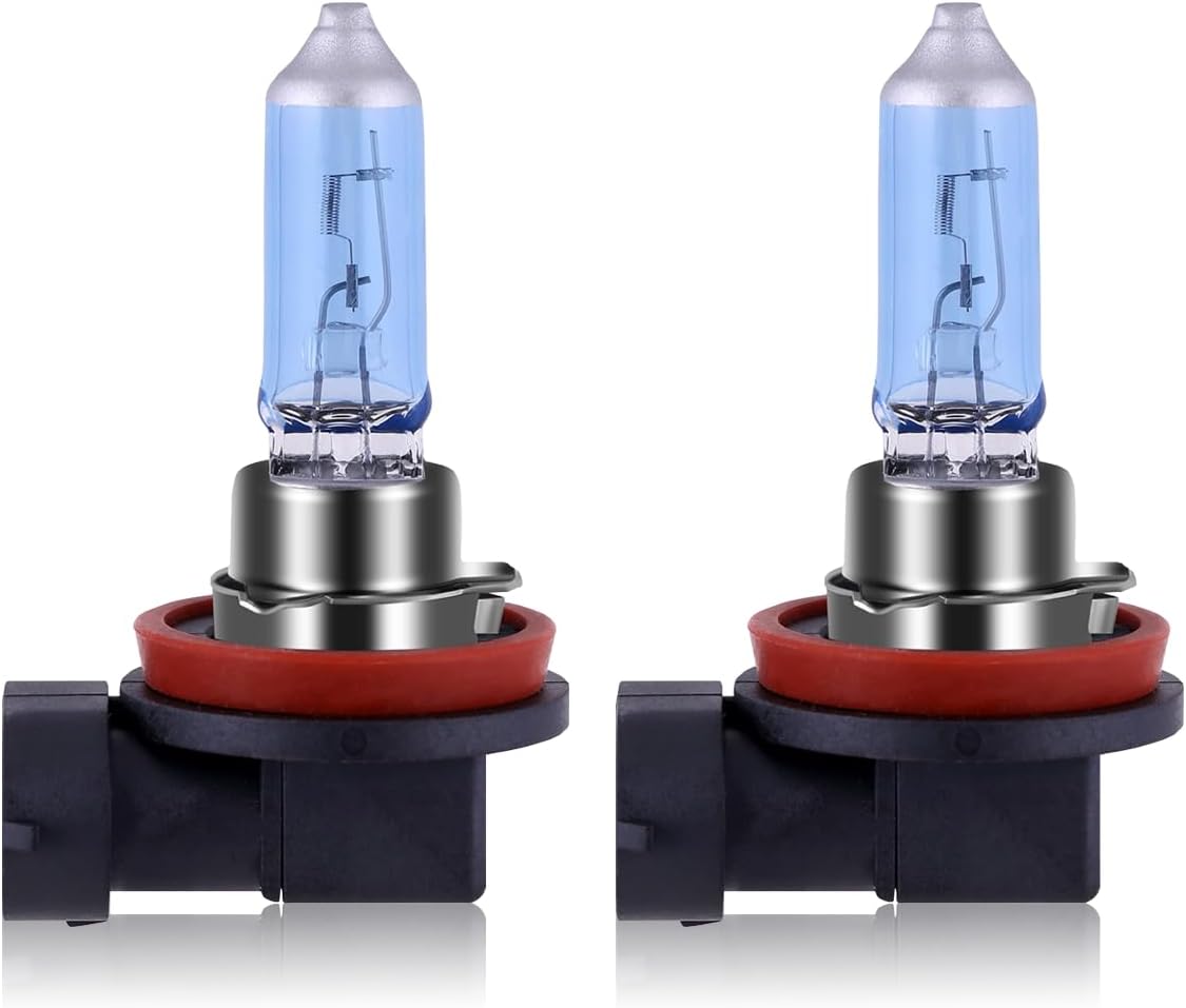 NEWBROWN H11 Headlight Bulb Halogen 5000K Super White Light Long Life Replacement PGJ19-2 12V/55W (H11, 2 Pack)