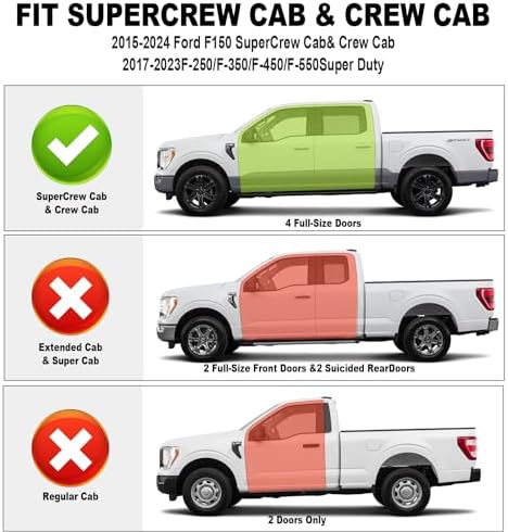 Foldable Under Seat Storage Box for Ford F-150 2017-2025 and F-250/F-350/F-450/F-550 Super Duty | Crew Cab |FOR Ford F150 Accessories Truck bed
