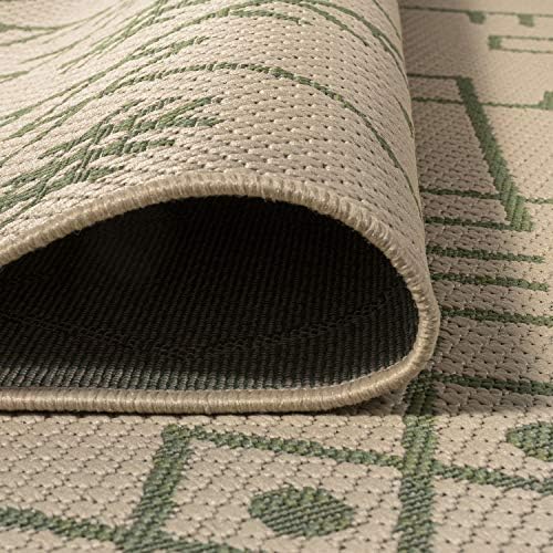 JONATHAN Y Boho Moroccan Indoor Outdoor Area Rug 3X5 Ivory/Navy, Casual for Backyard, Patio, Porch, Easy-Cleaning, High Traffic, Pet-Friendly