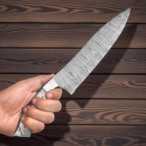 Poshland BBC-664 Custom Handmade Damascus Steel 8 Inches Chef blank Blade, kitchen blank blade