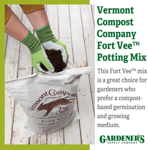 Vermont Compost Company Fort Vee Organic Potting Mix | High-Nutrient Compost-Based Soil for Indoor & Outdoor Container Seed Starting