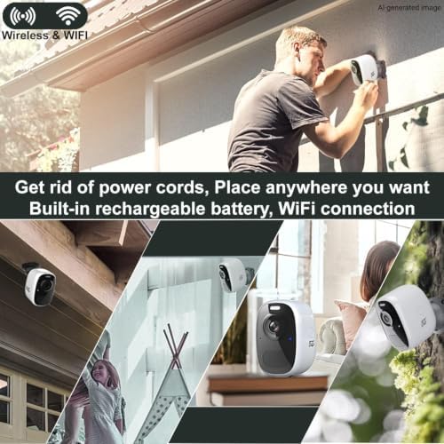 DCT Magnetic Security Camera Outdoor: See Who at Door in 2K - 10s No-Drill