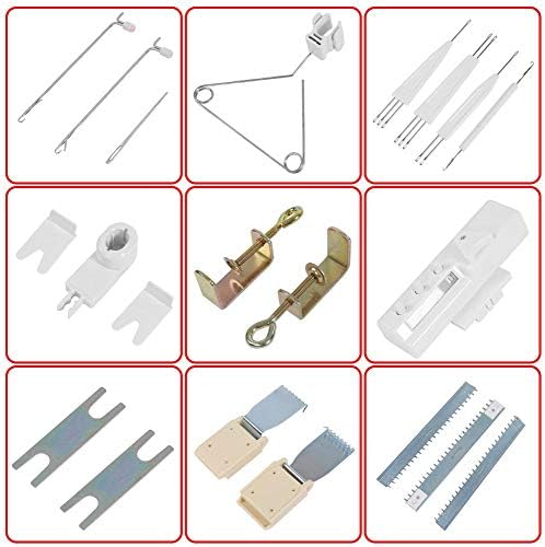 Knitting Machine and Accessories, LK150 150 Stitches 6.5mm Mid Gauge Plastic Domestic Knitting Machine with Accessories Tool Set for Household Sewing