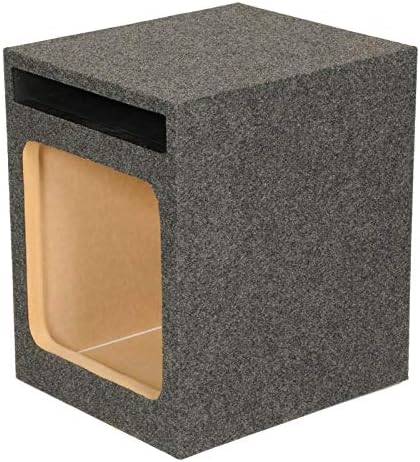 QPower QBOMB Single 12-Inch Speaker Box – Side-Ported Design with Black Bed Liner – Compatible with Kicker L7 Subwoofer