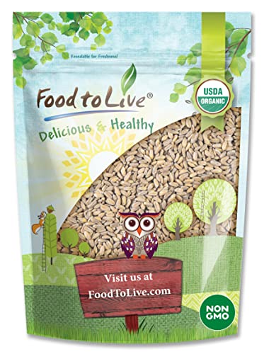 Food to Live Organic Spelt Berries, 3 Pounds - Non-GMO, Whole Grain, Non-Irradiated, Vegan Superfood, Bulk, Product of the USA