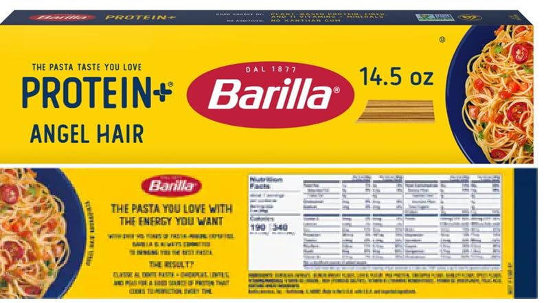 Protein+ (plus) Angel Hair Pasta (2 Boxes, 14.5 oz. each)