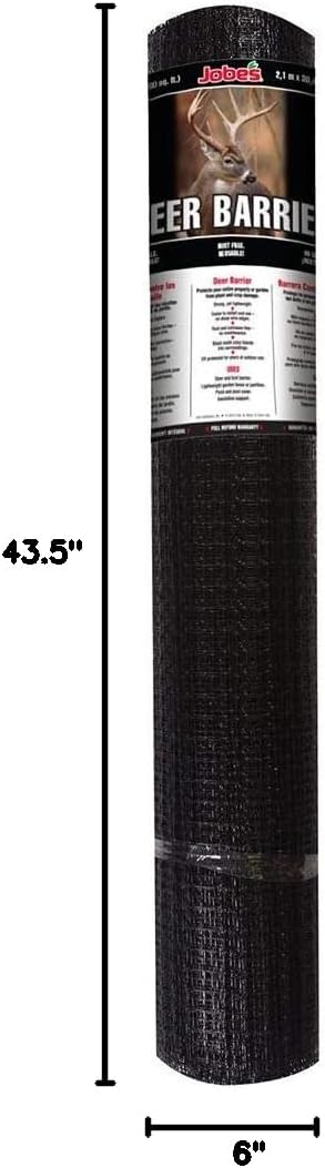Jobes Jobe’s LG400171 Deer Barrier Fencing, 7 ft x 100 ft, Black