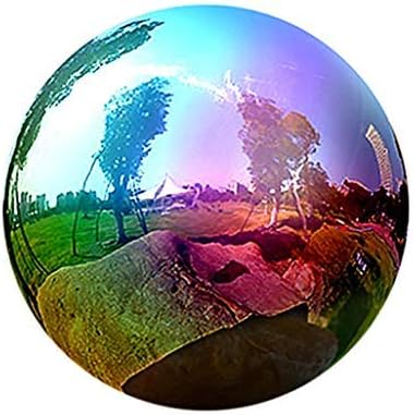 Gazing Globe - 6/8/10Inch Rainbow Stainless Steel Shiny Gazing Balls for Gardens and Ponds (6 inch)