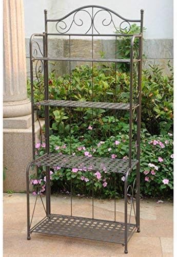 4-Tier Iron Indoor/Outdoor Bakers Rack (Bronze)