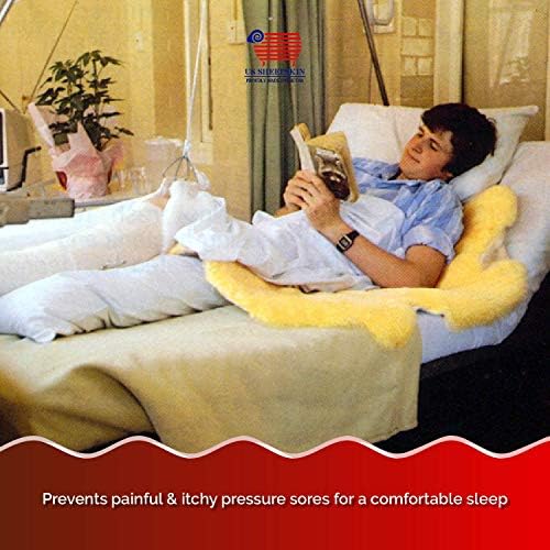 Medical Sheepskin Pelt Pads for Bedsores and Pressure Sores, Large Size (38” x 24” x 1”) | Large Size