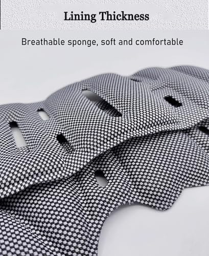 Motorcycle Helmet Liner for HJC CS-R3, Replaceable Soft Foam Padding Set, Breathable Helmet Inner Liner, Detachable and Washable, Suitable for Daily Cycling,A Black