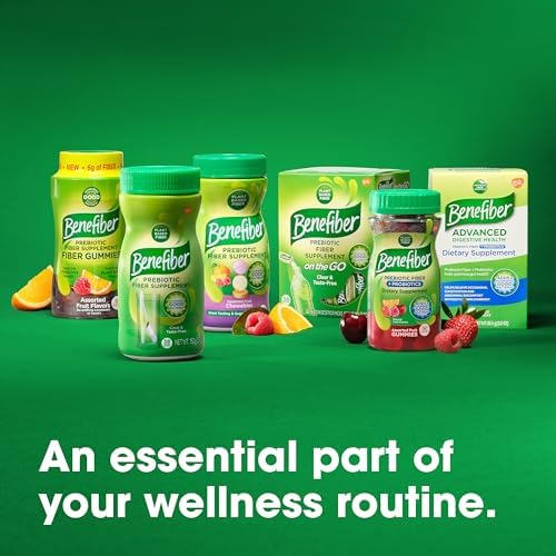 Benefiber On The Go Prebiotic Fiber Supplement Powder for Digestive Health, Daily Fiber Powder
