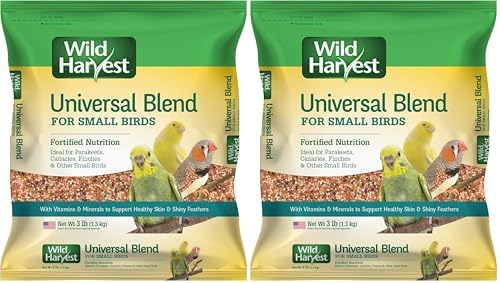 Wild Harvest Universal Blend For Small Birds 3 Pounds, Foritified Nutrition