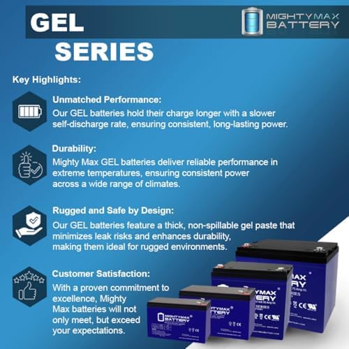 Mighty Max Battery 12V 55AH GEL Replacement Battery compatible with Minn Kota Endura MAX
