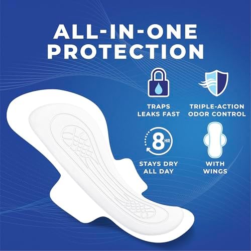 Stayfree Ultra Thin Overnight Pads with Wings, For Women, Reliable Protection and Absorbency of Feminine Moisture, Leaks and Periods