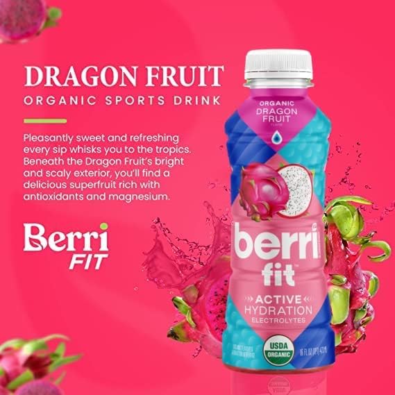 Berri Fit Hydration, 4ct, Organic Dragon Fruit Flavor Natural Sports Drink