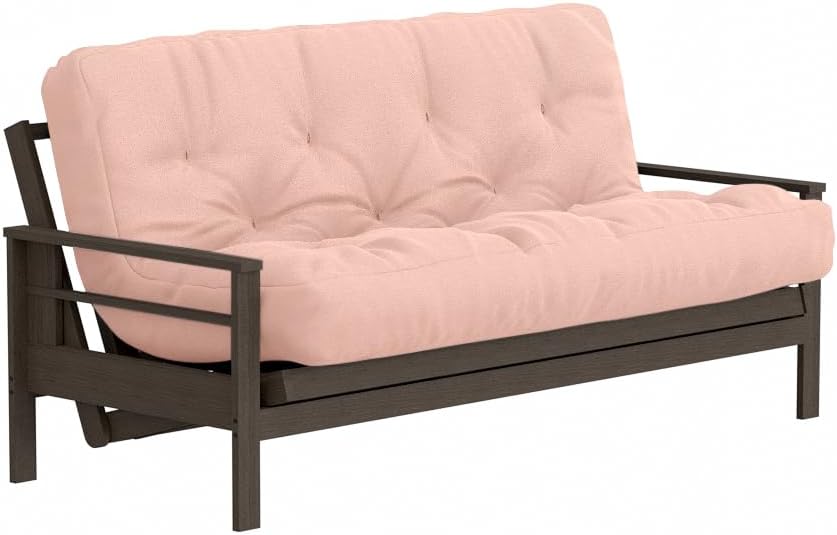 Royal Sleep Products by The Futon Factory 12 inch Foam Futon Mattress - Solid Black Fabric - Full Size - CertiPUR Certified Foams - Made in USA - (Frame not Included)